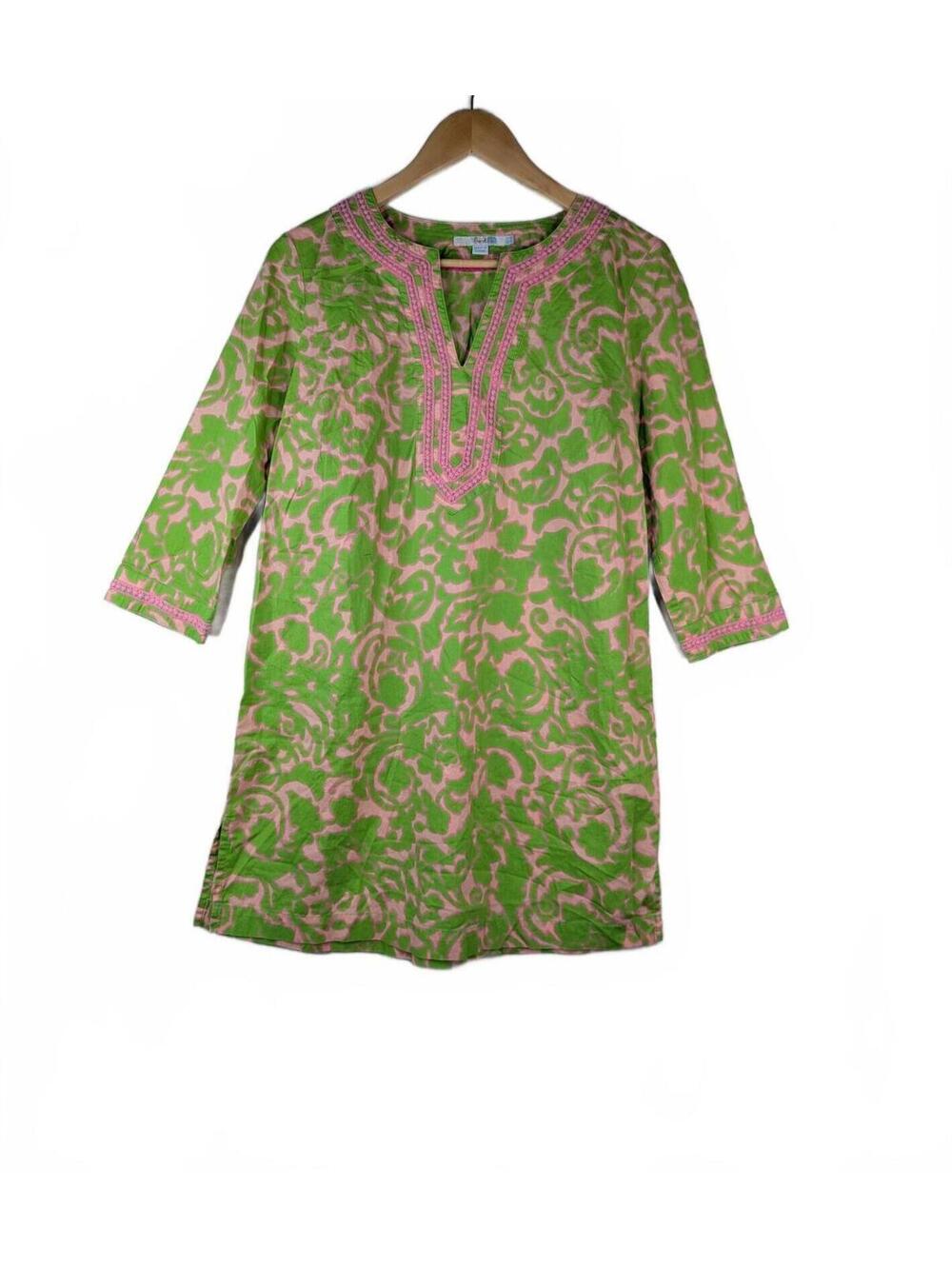 Boden 100% Cotton Tunic‎ Dress in Floral Pattern, Size 8